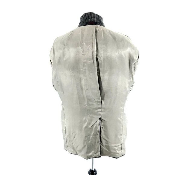 John Weitz Signature Textured Wool 2 Button Sport Coat 42R Green Black Tan Check - Picture 11 of 11